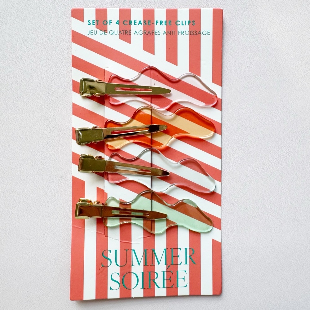 Anthropologie Summer Soiree Crease-Free Clips, Set of 4 | NWT - Picture 3 of 6